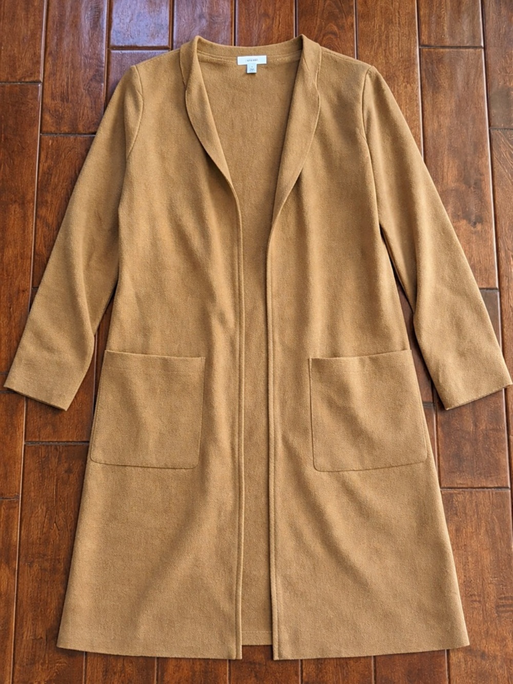 J. Jill Camel Ribbed Knit Cardigan